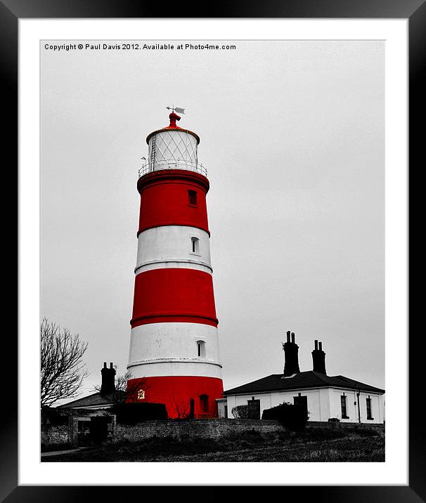 Happisburgh Lighthouse Framed Mounted Print by Paul Davis