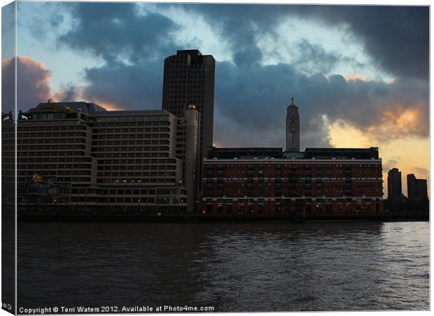The OXO Tower London Canvas Print by Terri Waters