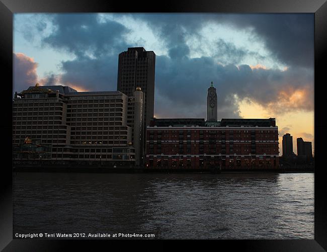 The OXO Tower London Framed Print by Terri Waters