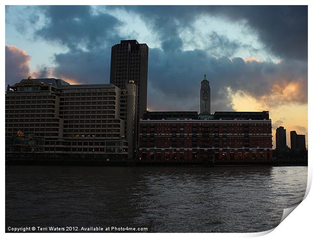 The OXO Tower London Print by Terri Waters