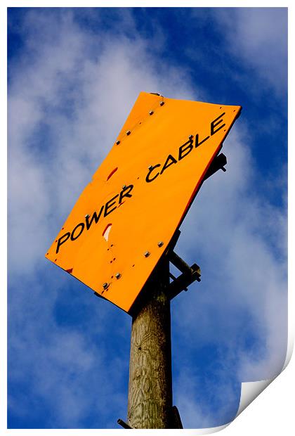 Power Cable Print by Louise Godwin