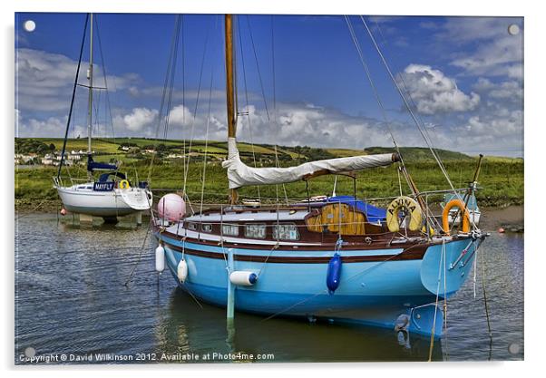 Yachts Acrylic by Dave Wilkinson North Devon Ph