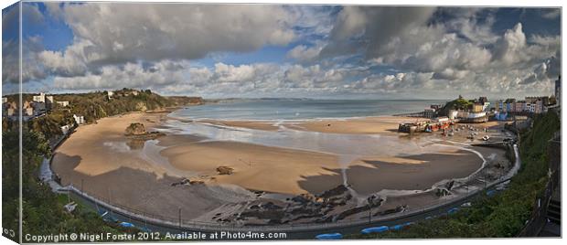 North Beach Tenby Canvas Print by Creative Photography Wales