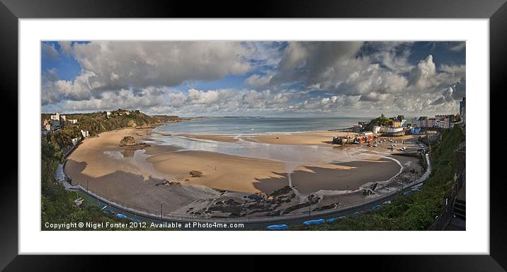 North Beach Tenby Framed Mounted Print by Creative Photography Wales