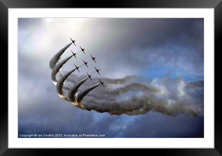 Red Arrows Framed Mounted Print by Ian Cocklin