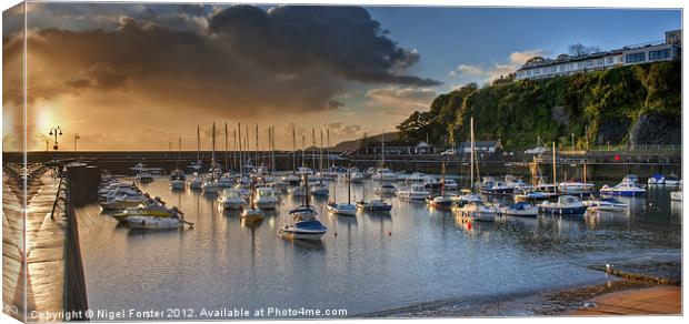 Saundersfoot Harbour Canvas Print by Creative Photography Wales