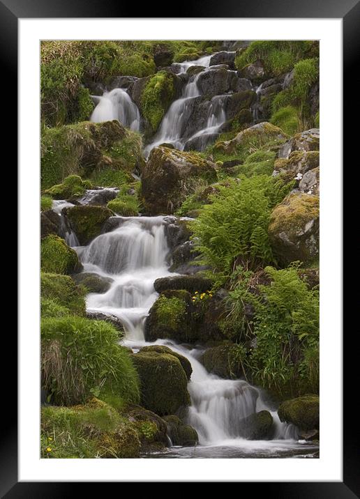 Waterfall Framed Mounted Print by Thomas Schaeffer