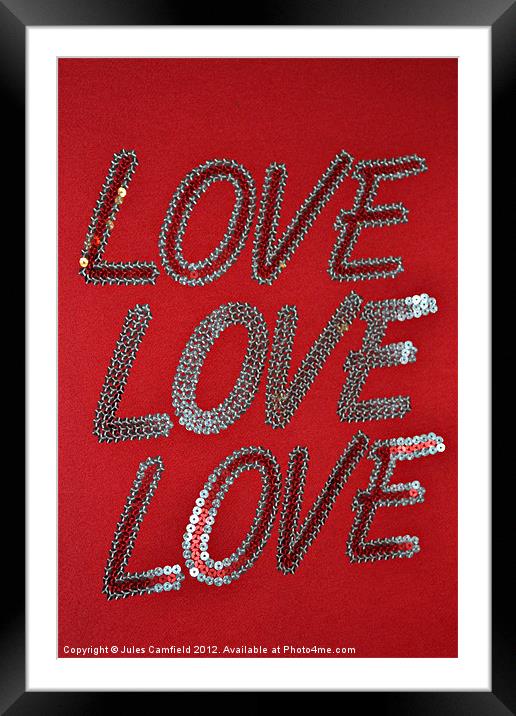 All You Need Is Love Framed Mounted Print by Jules Camfield