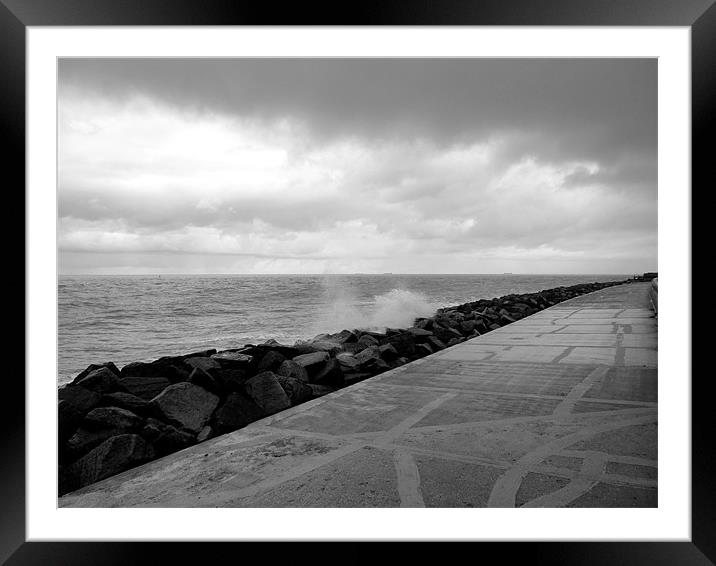 Wet and Wild in Yarmouth Framed Mounted Print by justin rafftree