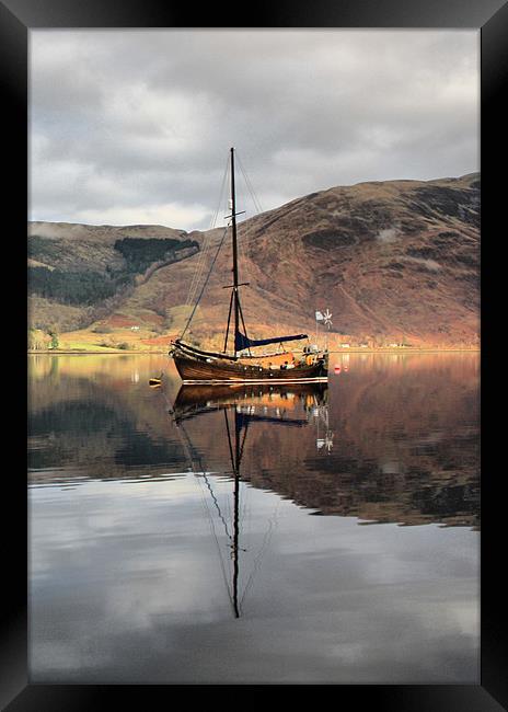 Sailing Boat On Loch Leven Framed Print by Sandi-Cockayne ADPS