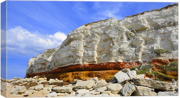 Beautiful Cliffs of Hunstanton Canvas Print by justin rafftree
