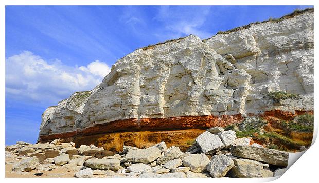 Beautiful Cliffs of Hunstanton Print by justin rafftree