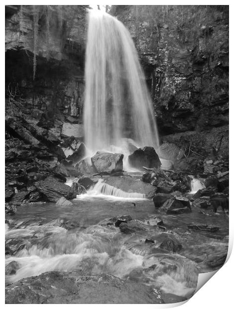 Melincourt Waterfall. Print by Becky Dix