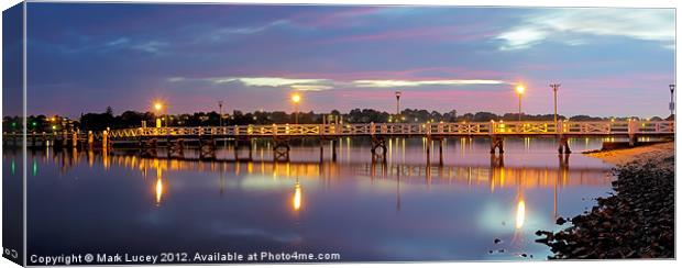 A Jetty Revealed Canvas Print by Mark Lucey