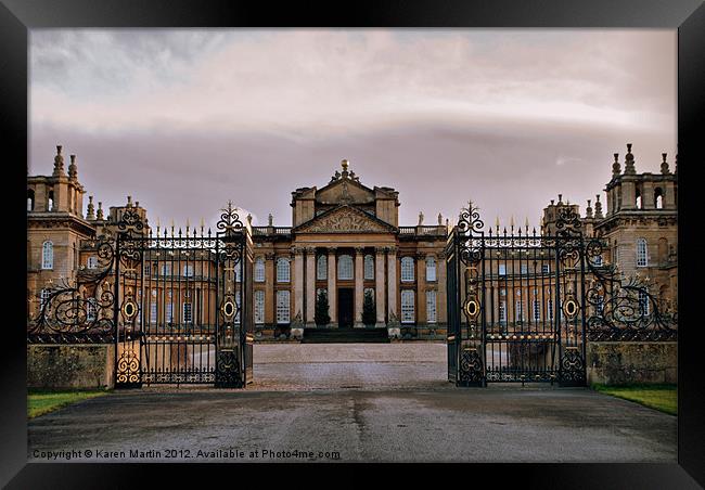Blenheim Palace Gates Framed Print by Karen Martin