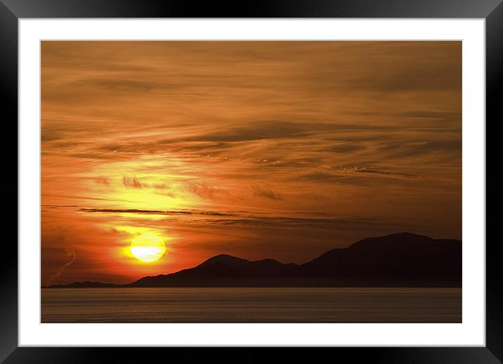Outer Hebrides sunset Framed Mounted Print by Thomas Schaeffer