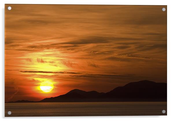 Outer Hebrides sunset Acrylic by Thomas Schaeffer