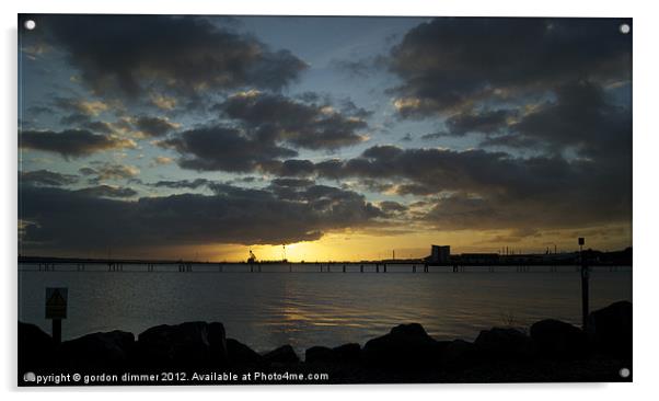Sunrise over Hythe Pier Acrylic by Gordon Dimmer