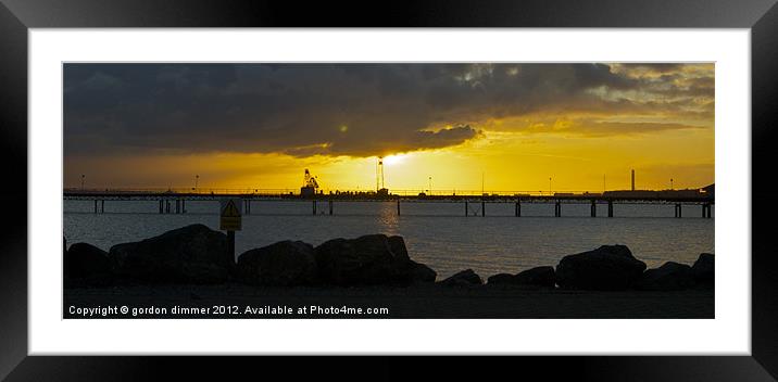 Refined Sunrise Hythe and Fawley Framed Mounted Print by Gordon Dimmer