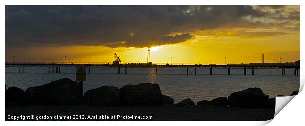 Refined Sunrise Hythe and Fawley Print by Gordon Dimmer