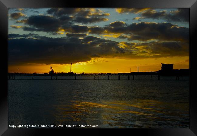 Sunrise over Hythe and Fawley Framed Print by Gordon Dimmer