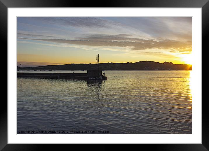 Early Morning Padstow Harbour Framed Mounted Print by David Moreline