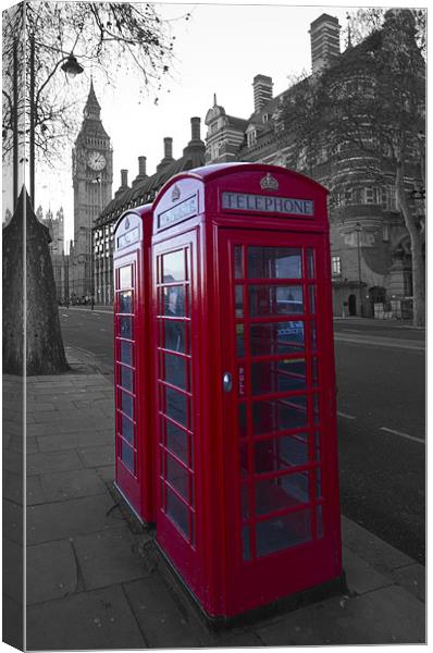 London Red Telephone box Canvas Print by David French