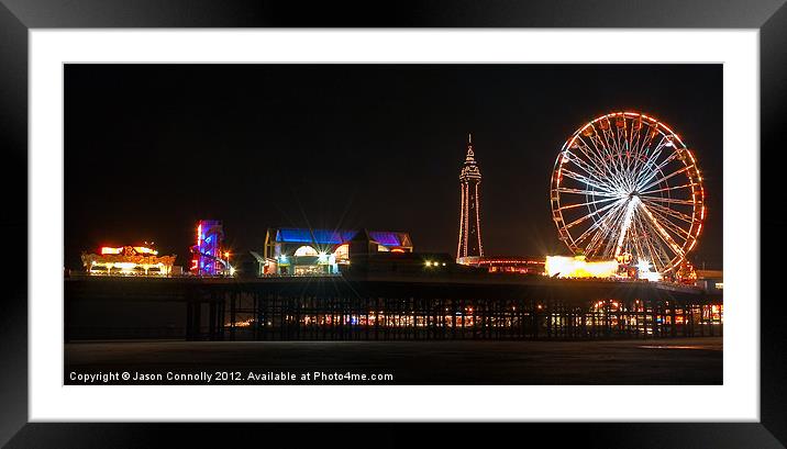 Blackpool Lights Framed Mounted Print by Jason Connolly