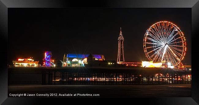 Blackpool Lights Framed Print by Jason Connolly