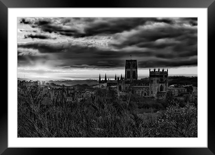 Durham Cathedral Sunrise. Framed Mounted Print by Northeast Images