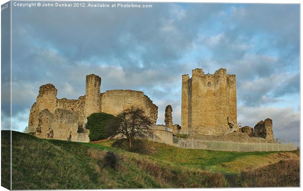 Conisbrough Medievil Castle Canvas Print by John Dunbar