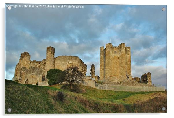 Conisbrough Medievil Castle Acrylic by John Dunbar
