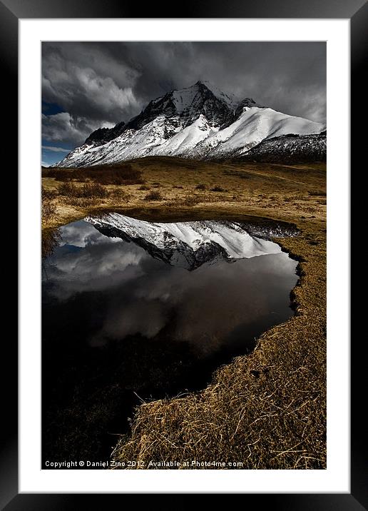 Torres del Paine lake Framed Mounted Print by Daniel Zrno