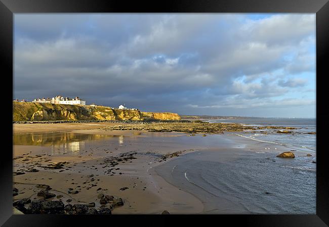 Seaham harbour beach Framed Print by Kevin Tate