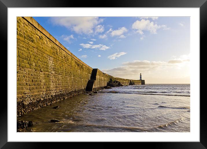 Seaham harbour lighthouse Framed Mounted Print by Kevin Tate