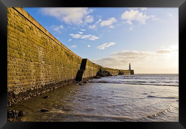 Seaham harbour lighthouse Framed Print by Kevin Tate