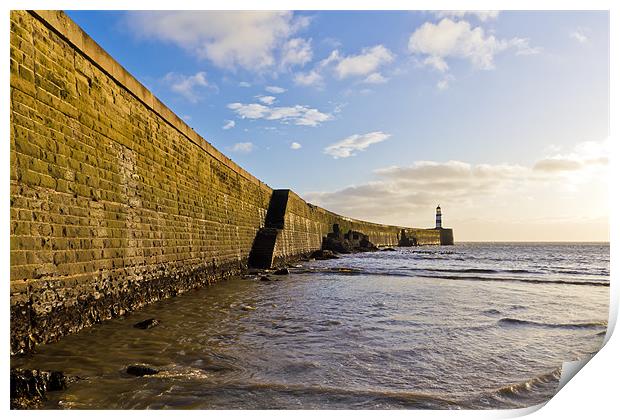 Seaham harbour lighthouse Print by Kevin Tate