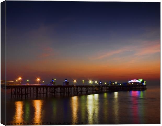 North Pier At Sunset Canvas Print by Jason Connolly