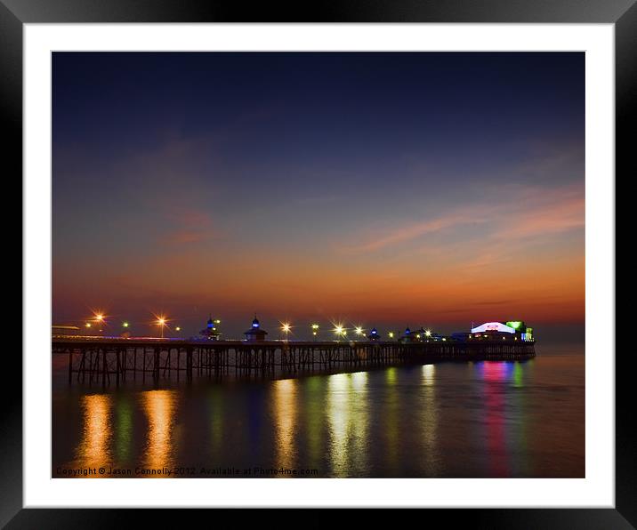 North Pier At Sunset Framed Mounted Print by Jason Connolly