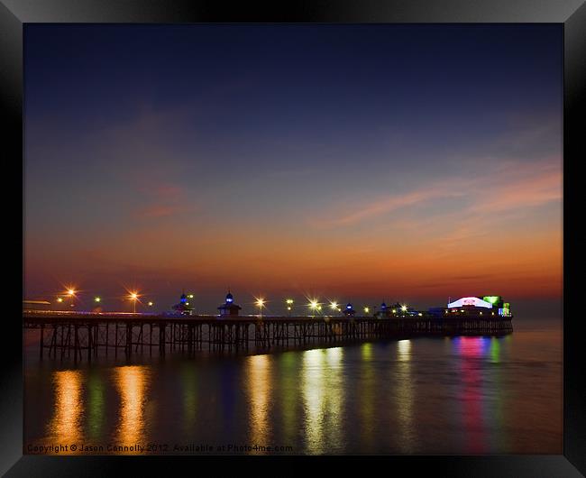 North Pier At Sunset Framed Print by Jason Connolly