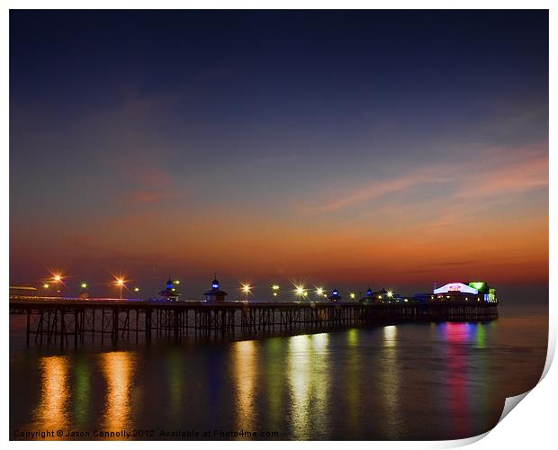 North Pier At Sunset Print by Jason Connolly