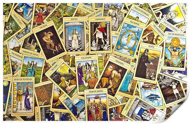 Tarot Montage Print by Kevin Tate