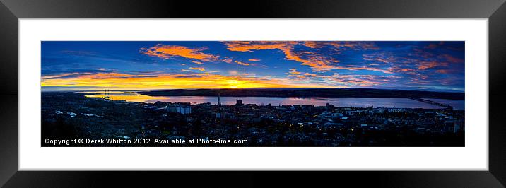 Dundee Dawn Panorama Framed Mounted Print by Derek Whitton
