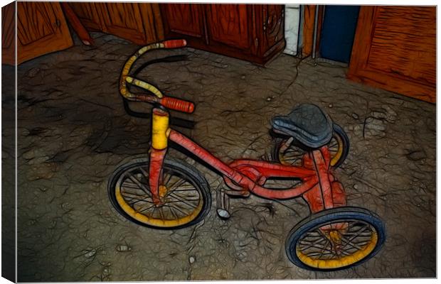 The Tricycle Canvas Print by Kathleen Stephens