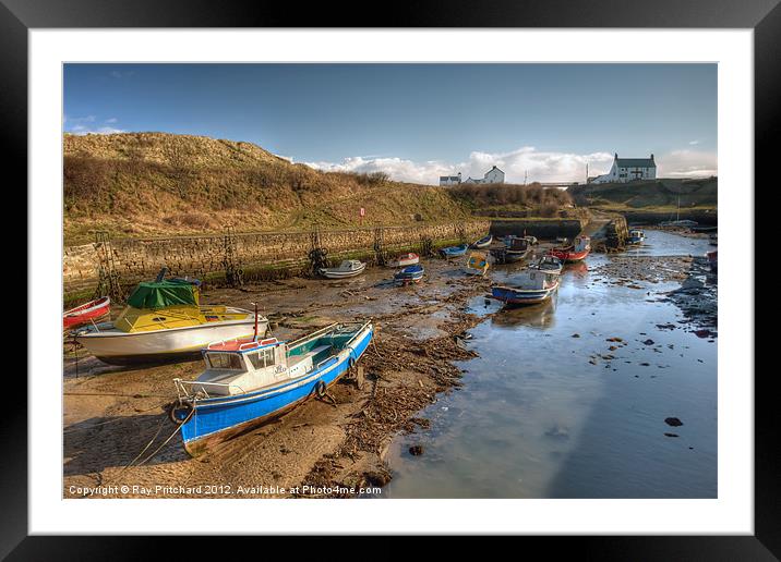 Seaton Sluice Framed Mounted Print by Ray Pritchard