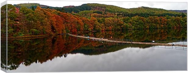 Pitlochry Reflection Canvas Print by Dawn Gillies