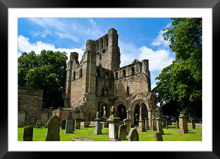 Kelso Abbey Framed Mounted Print by James MacRae