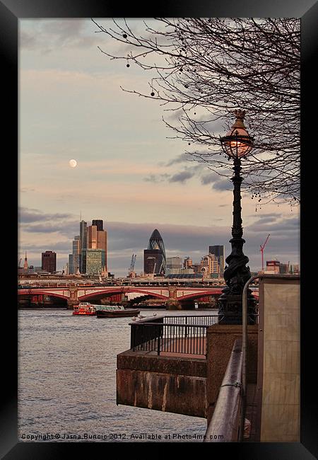 London skyline from the South Bank Framed Print by Jasna Buncic
