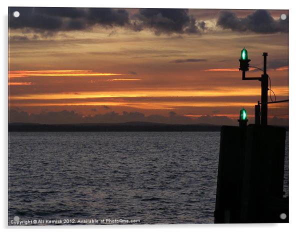 Southsea Sunset Acrylic by Ali Kernick