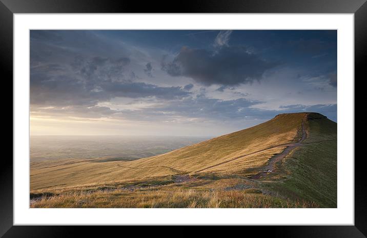 Brecon Beacons Sunset Framed Mounted Print by chris aylward